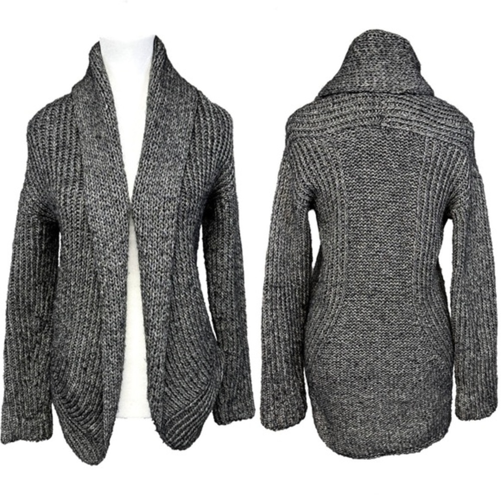 Matthildur Cocoon Cardigan Chunky Knit Icelandic Design Peru Shawl Collar Small